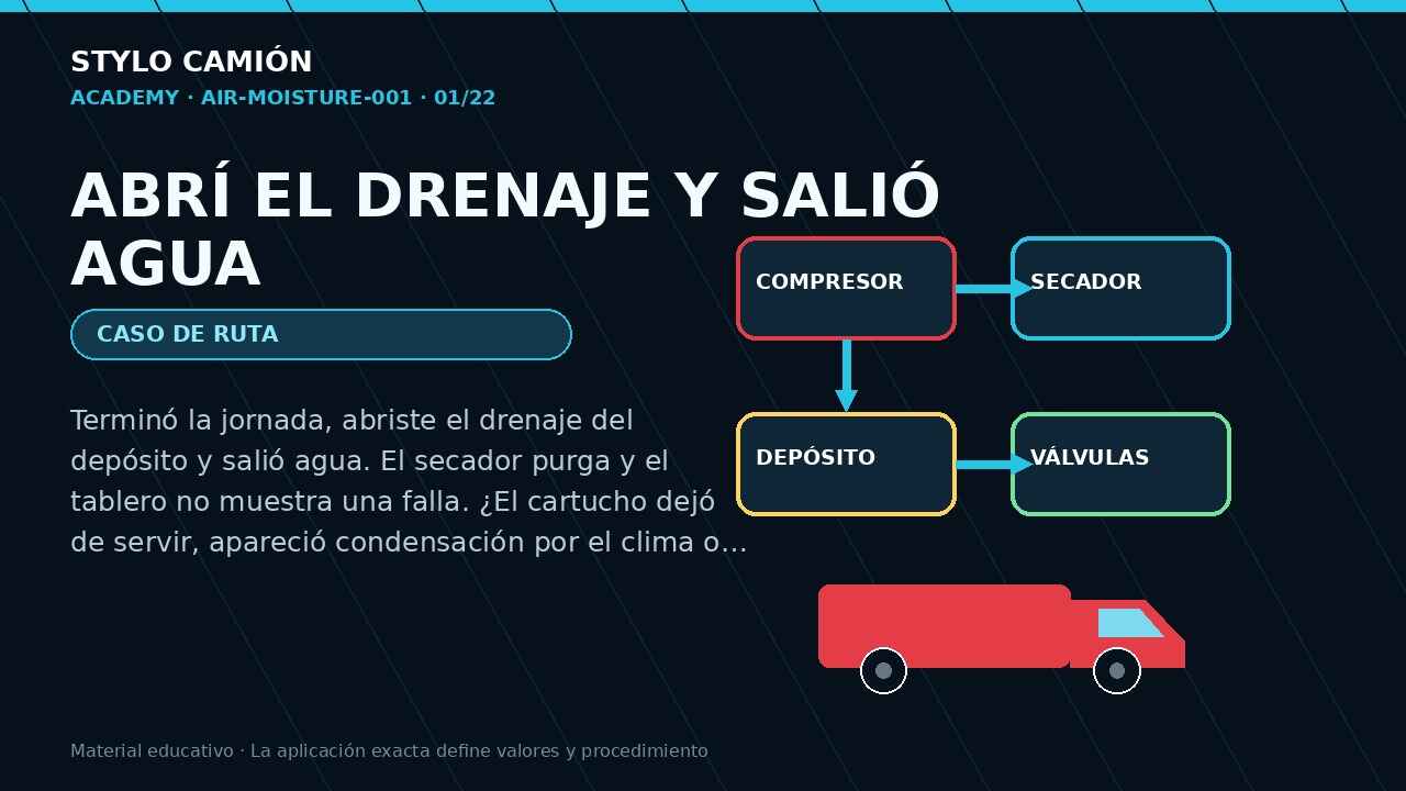 Agua en los depósitos: ¿condensación, secador o demanda?