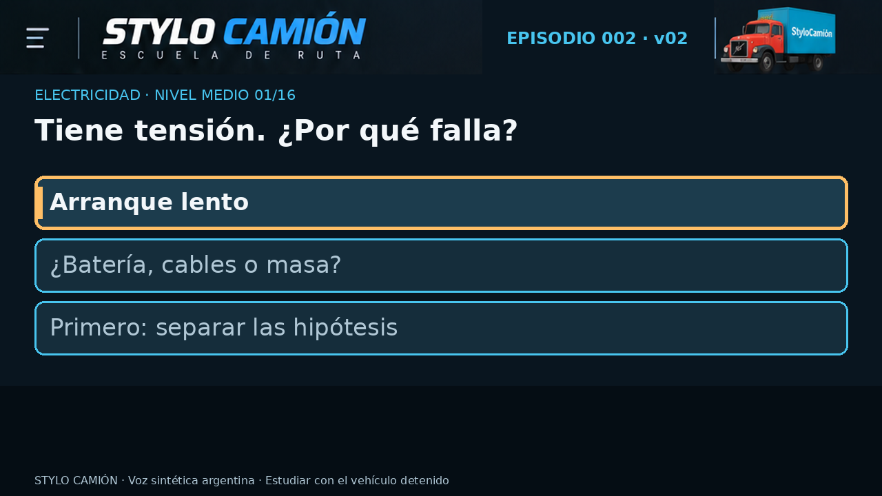 Tiene tensión. ¿Por qué falla con carga?